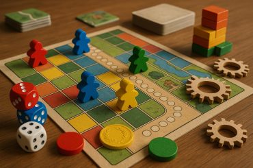 Colorful board games showcasing pieces and game boards highlighting skill-building benefits