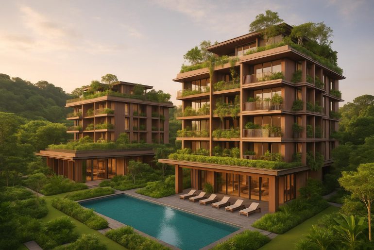 Narra Residences sustainable luxury apartments surrounded by greenery in Singapore Dairy Farm