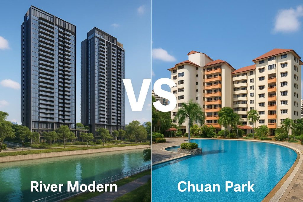 Comparison of River Modern and Chuan Park residential properties for investment in Singapore