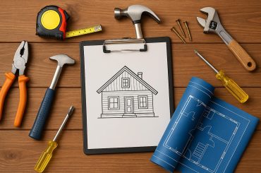 Modern living room with stylish DIY shelves, smart lighting, and creative home repair projects