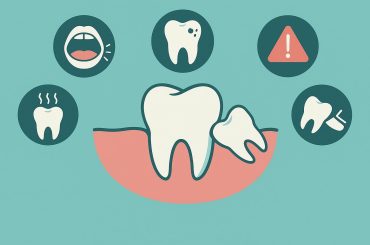 X-ray showing impacted wisdom teeth in a teenager’s jaw, highlighting dental health concerns