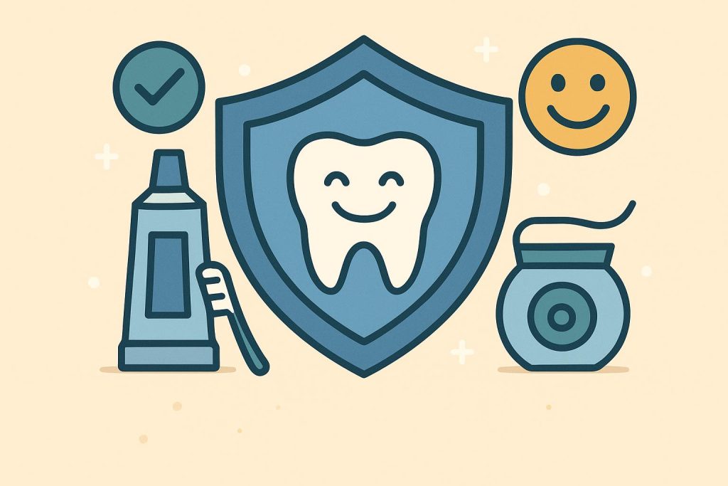 Dental professional with smiling patient in clinic representing family dentistry and patient trust