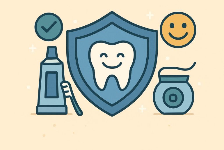 Dental professional with smiling patient in clinic representing family dentistry and patient trust