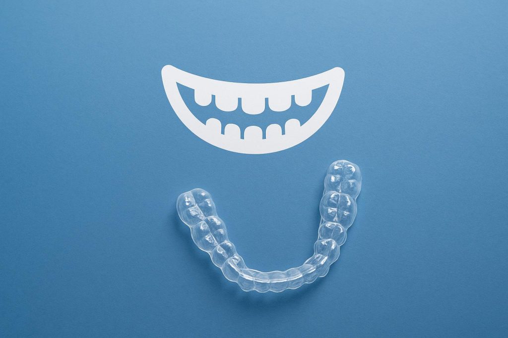 Clear dental aligners enhancing confident smiles and orthodontic treatment results