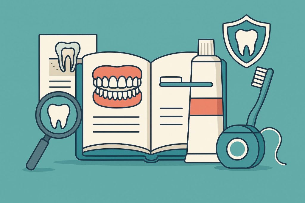 Dental tools and toothbrush on clean surface symbolizing general dentistry and oral hygiene guidance