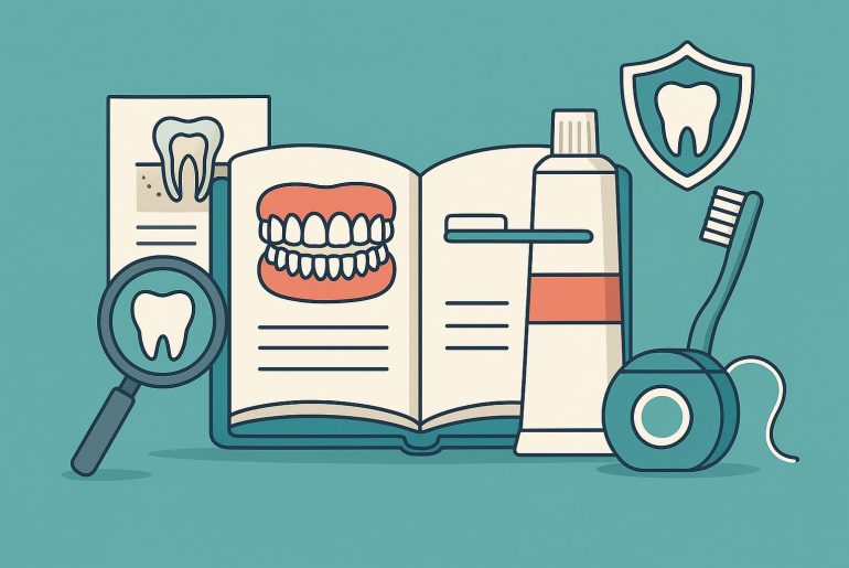 Dental tools and toothbrush on clean surface symbolizing general dentistry and oral hygiene guidance