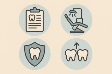 Dental checkup tools and patient chart symbolizing regular visits to the same general dentist