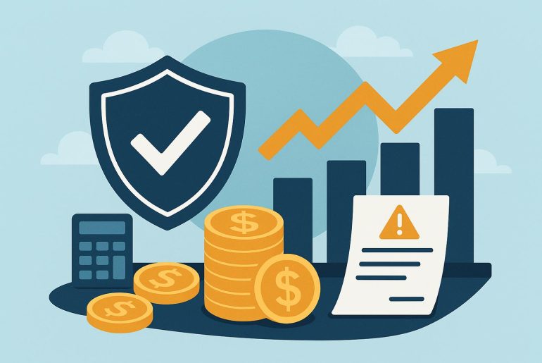 Financial advisor analyzing charts to explain risk management strategies to clients
