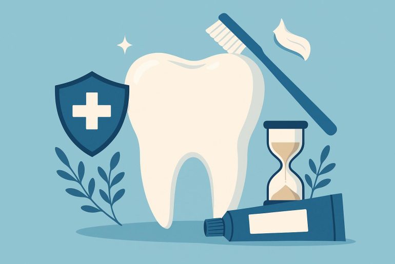 Dental tools and toothbrush promoting preventive dentistry for lifelong oral health care