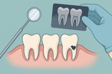 Dental checkup with dentist examining patient's teeth for early detection of oral health issues
