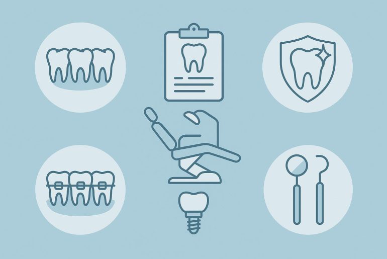 Family dentist providing specialized dental services and treatments in a modern dental clinic