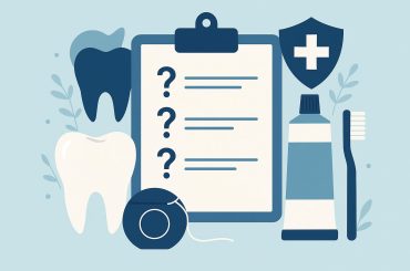 Dental checkup with dentist examining patient's teeth for preventive care and oral health tips