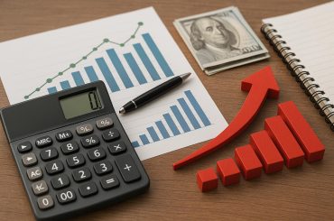 Financial advisor reviewing documents and charts to enhance client financial strategies
