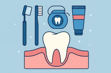 Dental checkup tools and healthy teeth illustrating preventive dentistry for all ages