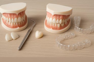 Close-up of healthy, white teeth showing results of cosmetic dentistry procedures for a natural smile