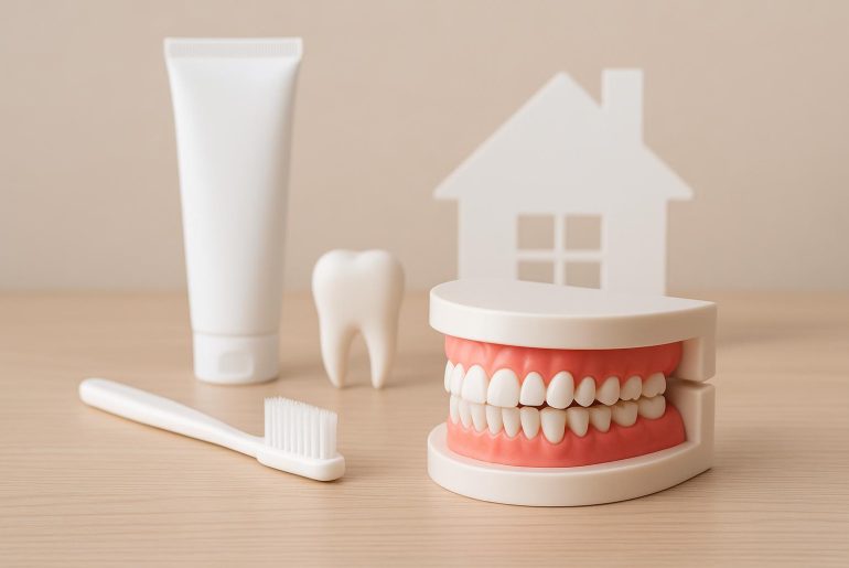 Family dental checkup at clinic highlighting importance of oral health for modern households