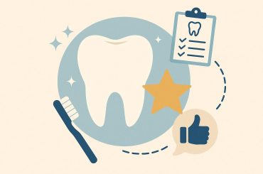 Pediatric dentist using positive reinforcement to encourage confident, happy children during checkups