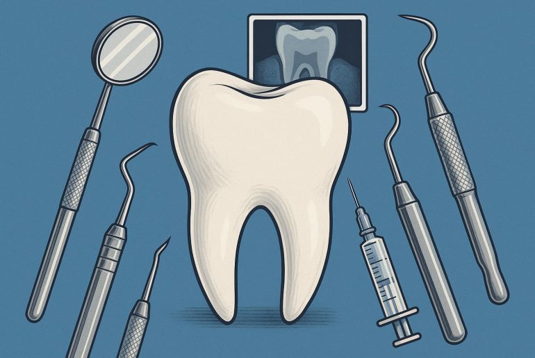 Dental examination highlighting techniques used to detect and resolve cosmetic dental issues
