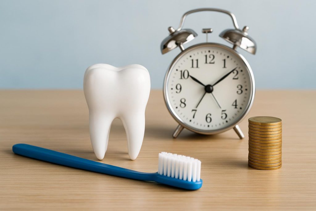 Dental tools and a dentist chair in a clinic emphasizing routine general dentistry appointments