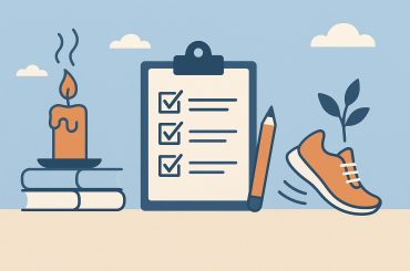 Stress-relief techniques such as meditation, journaling, and nature walks for managing burnout
