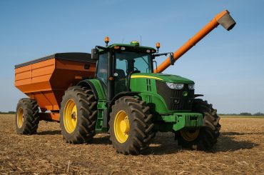 Farm vehicle with visible safety features representing hazard prevention in agriculture